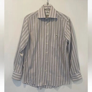 Lacoste Multicolor‎ Striped Cotton Long Sleeve Button Up Shirt Mens 40 (1298)